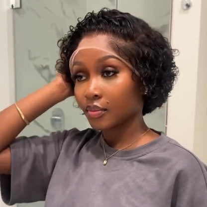 Full Lace Natural Hairline Wavy Curls Human Hair Wig