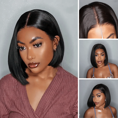 Adjustable Cap Virgin Hair Bob HD Lace Wig