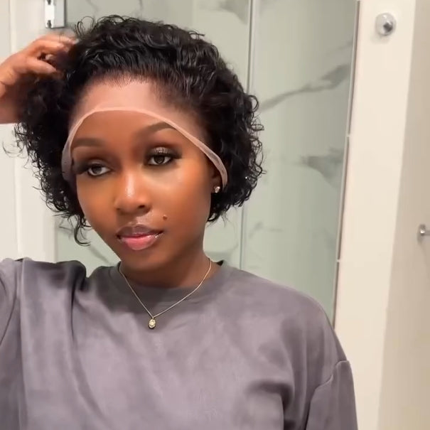 Full Lace Natural Hairline Wavy Curls Human Hair Wig