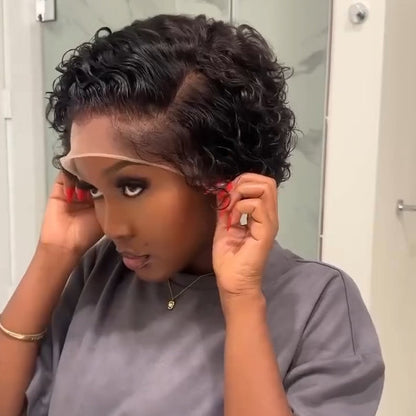 Full Lace Natural Hairline Wavy Curls Human Hair Wig