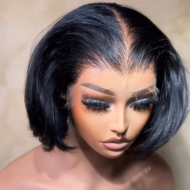 Natural Realistic Layered Pre-plucked hairline Lace Closure Wig