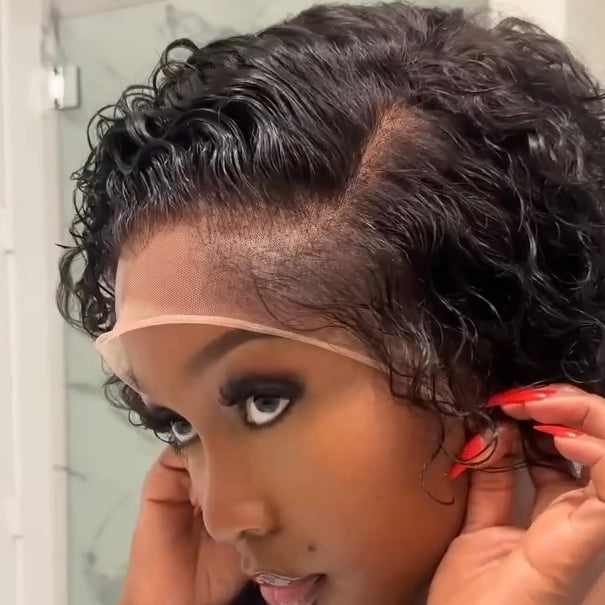 Full Lace Natural Hairline Wavy Curls Human Hair Wig