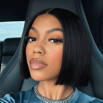 Adjustable Cap Virgin Hair Bob HD Lace Wig
