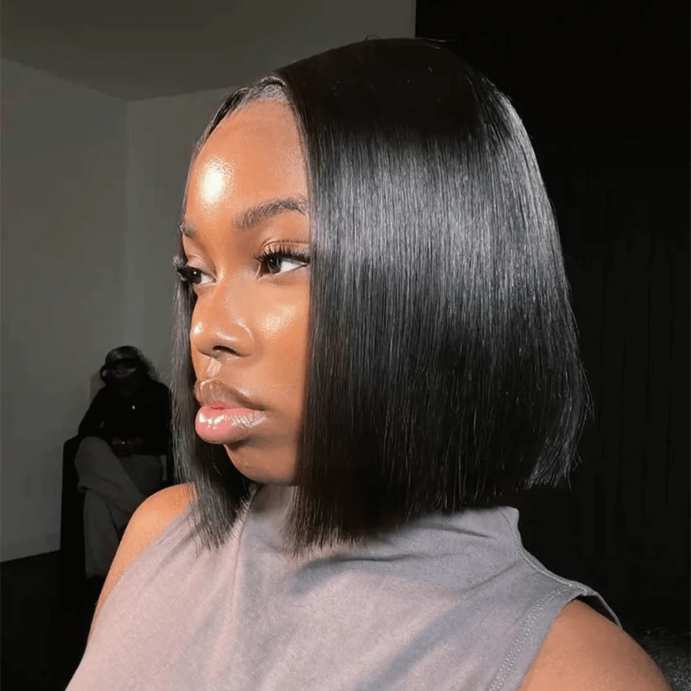 Adjustable Cap Virgin Hair Bob HD Lace Wig