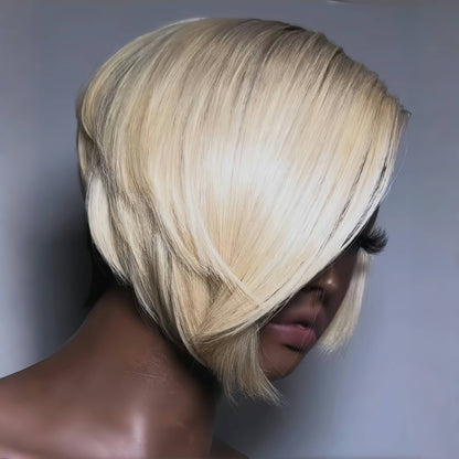 613 Blonde With Dark Roots Side Parted Lace Frontal Wig