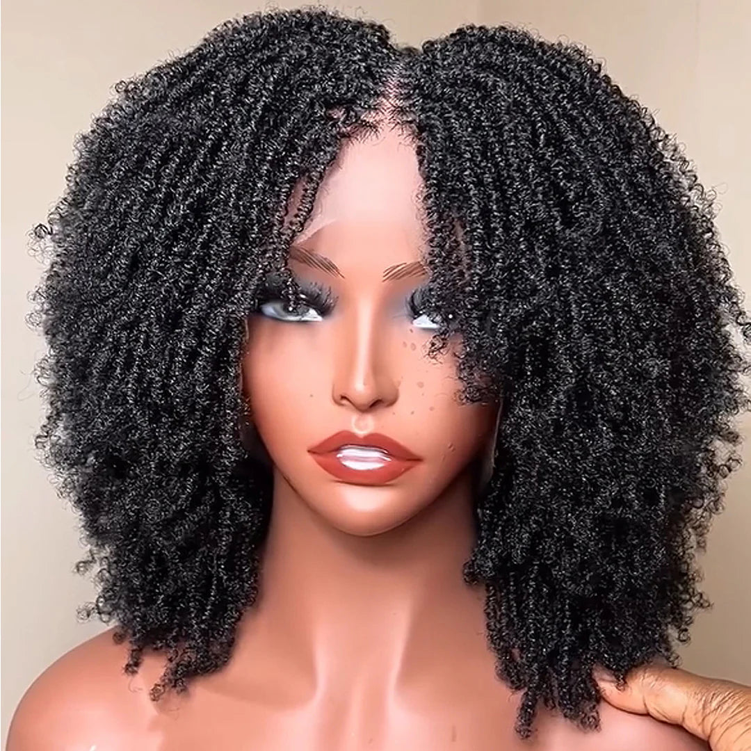 Full HD Lace Knotless Mini Twist Locs Bohemian Invisi Drawstring Wig