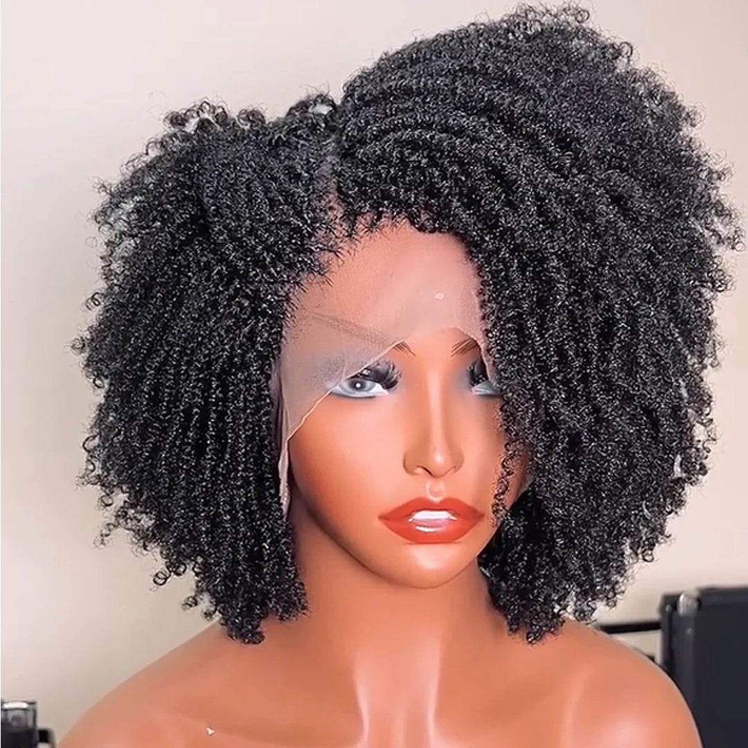 Full HD Lace Knotless Mini Twist Locs Bohemian Invisi Drawstring Wig