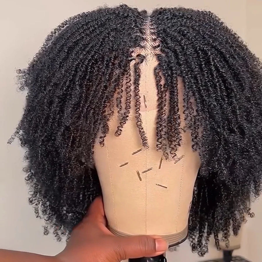 Full HD Lace Knotless Mini Twist Locs Bohemian Invisi Drawstring Wig