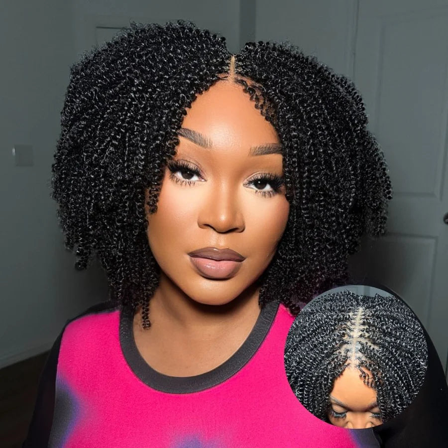 Full HD Lace Knotless Mini Twist Locs Bohemian Invisi Drawstring Wig