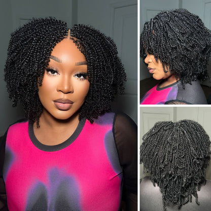 Full HD Lace Knotless Mini Twist Locs Bohemian Invisi Drawstring Wig