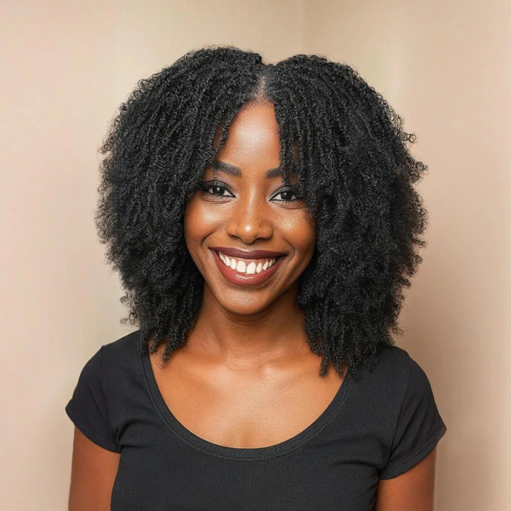 Full HD Lace Knotless Mini Twist Locs Bohemian Invisi Drawstring Wig