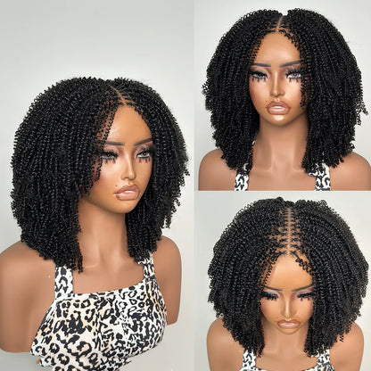 Full HD Lace Knotless Mini Twist Locs Bohemian Invisi Drawstring Wig