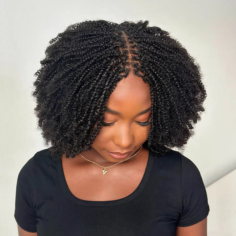 Full HD Lace Knotless Mini Twist Locs Bohemian Invisi Drawstring Wig