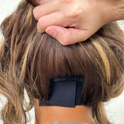 Blonde Highlight Short Layered Bob Adjustable Velcro Wig