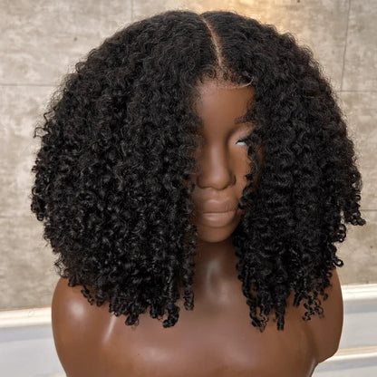 Luxurious Curls HD Lace Closure With 4C Kinky Edges Pre-cut Glueless Wig