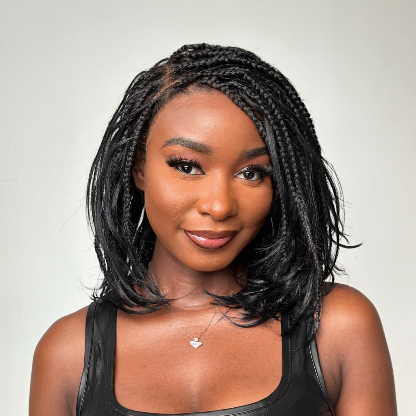 Gorgeous Full Lace Knotless Boho Braided French Curls Invisi Drawstring Wig