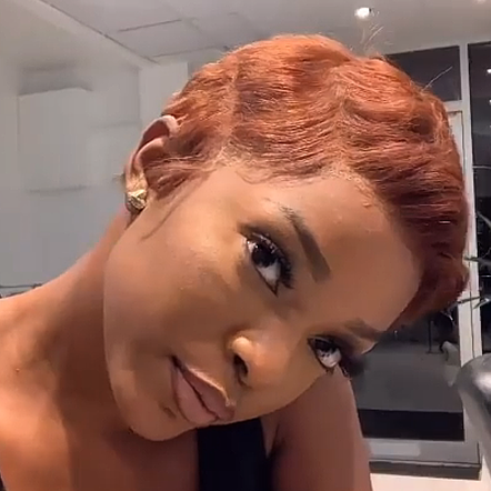 Full Lace Reddish Brown Short Pixie Cut Curly Wig