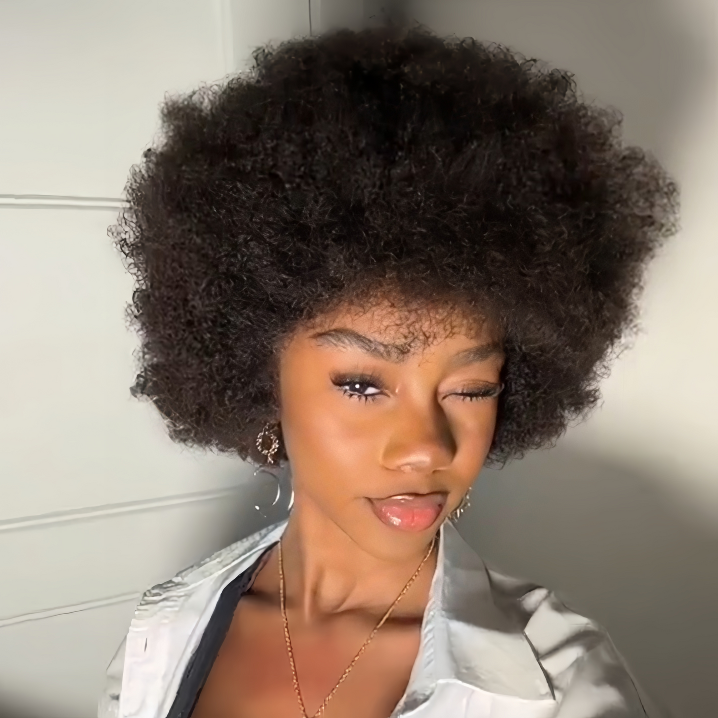 Full Volume Afro Kinky Curly 13x4 Lace Frontal Wig