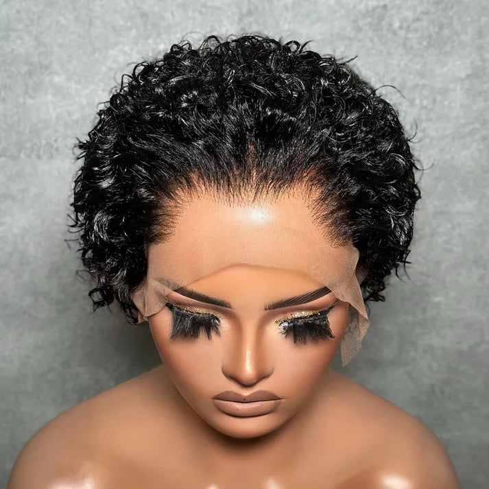 Glueless Short Curly Pixie Cut Lace Wig