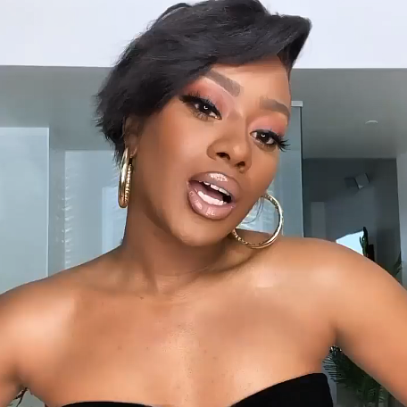 Full Lace Natural Black Short Layered Cut Wig With Bang