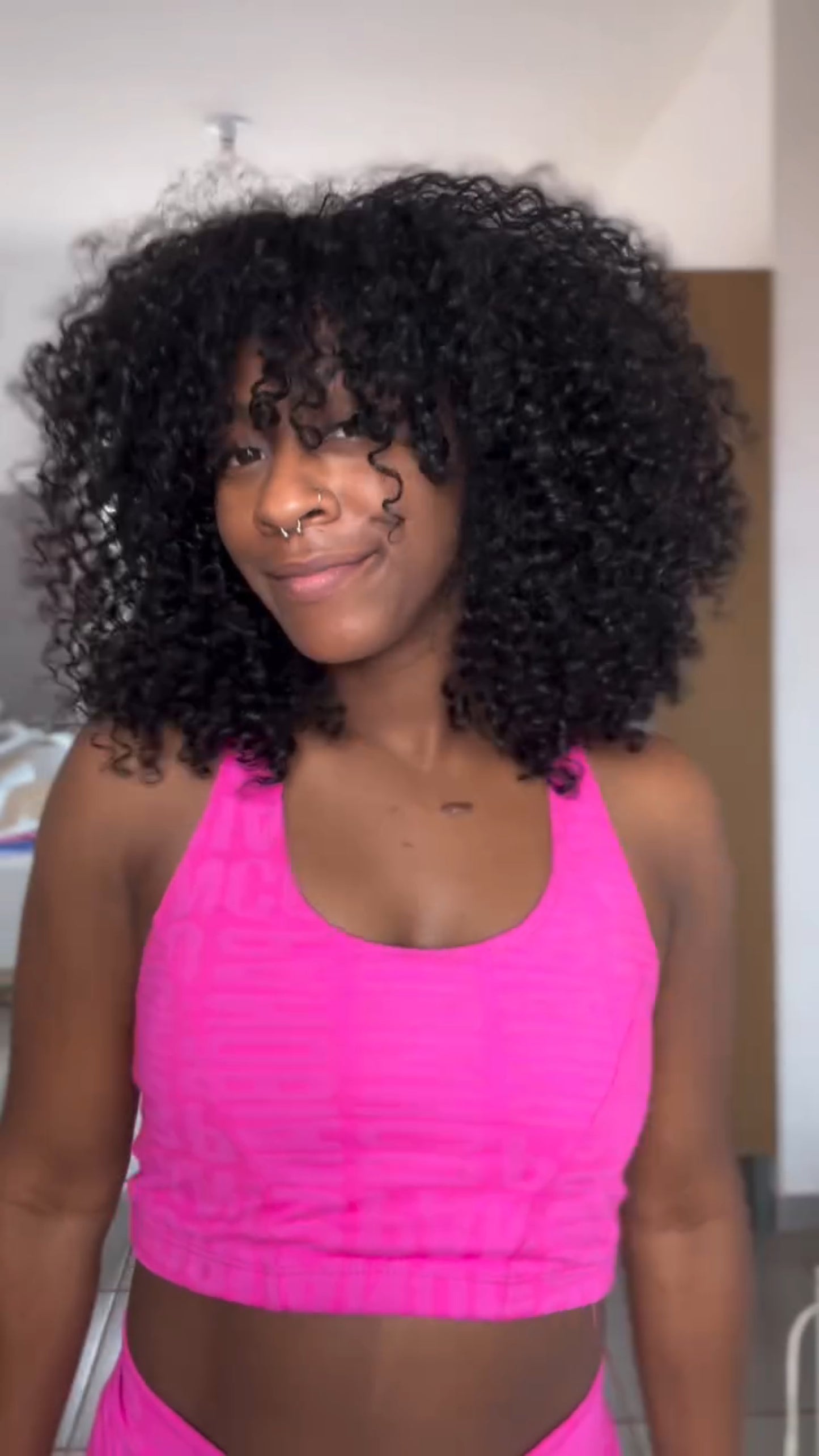 Glueless Natural Black Curly Bob Human Hair Wig