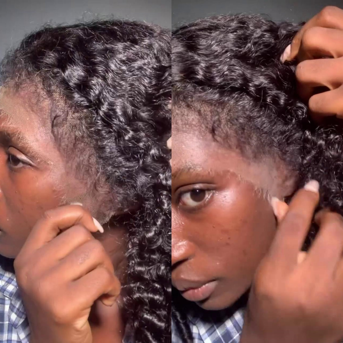 Ventilated Curly 13×4 Lace Frontal With Kinky Edges Wig