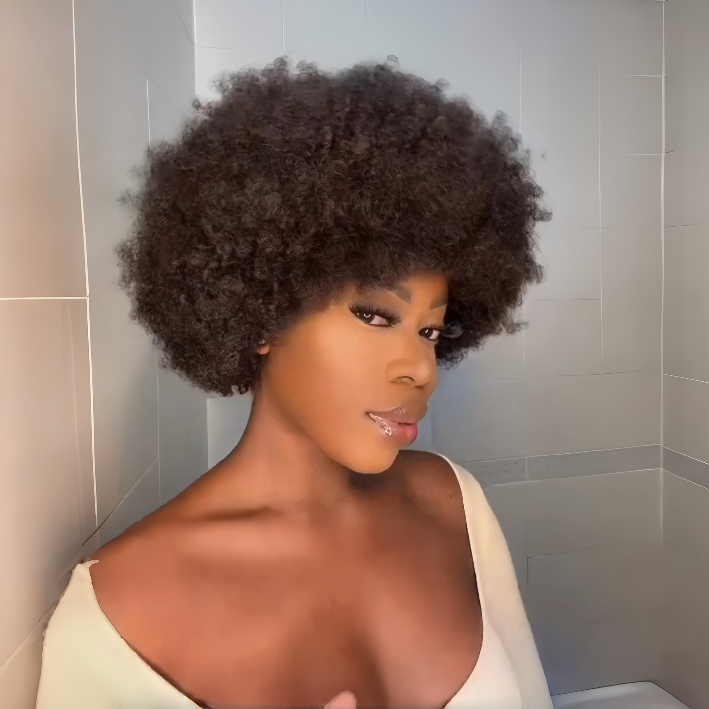 Full Volume Afro Kinky Curly 13x4 Lace Frontal Wig