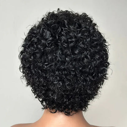 Glueless Short Curly Pixie Cut Lace Wig