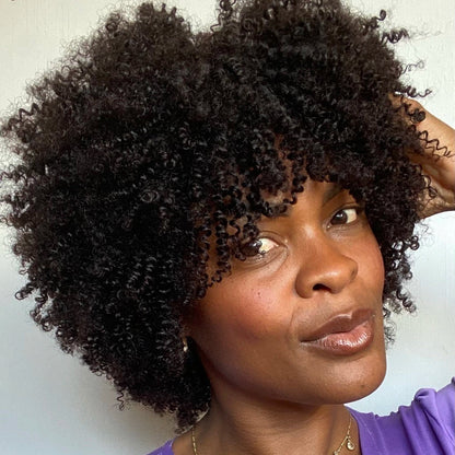 Put On & Go Glueless Short Afro Curly Bob Wig