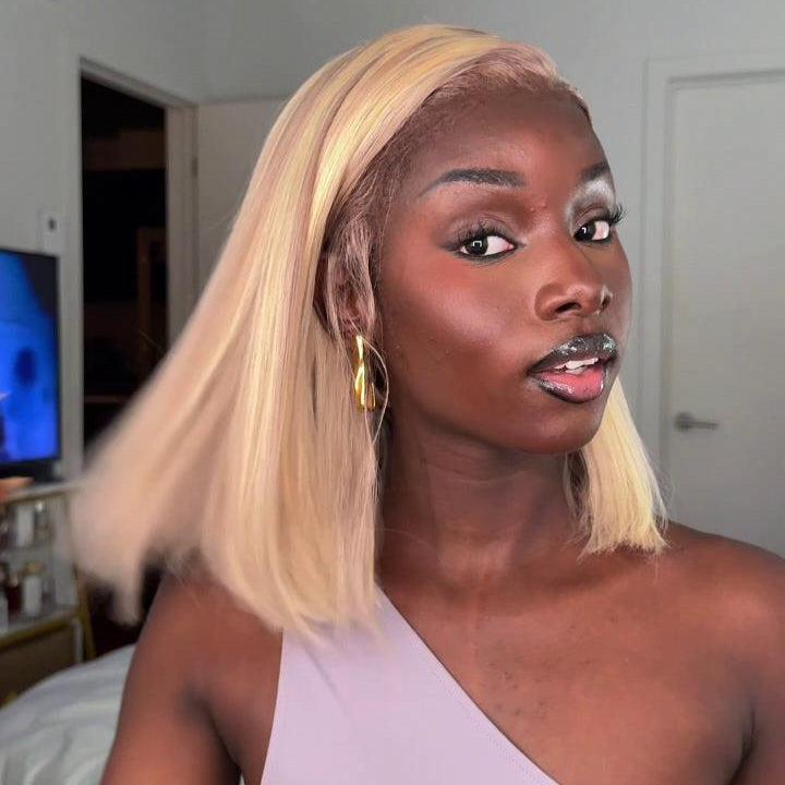 613 Blonde Luxury Straight Style  Bob 13×4 Lace Frontal Wig