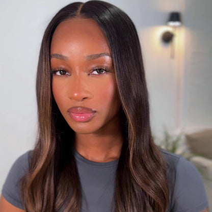 Balayage Brown Loose Wave 13x4 Lace Front Wig