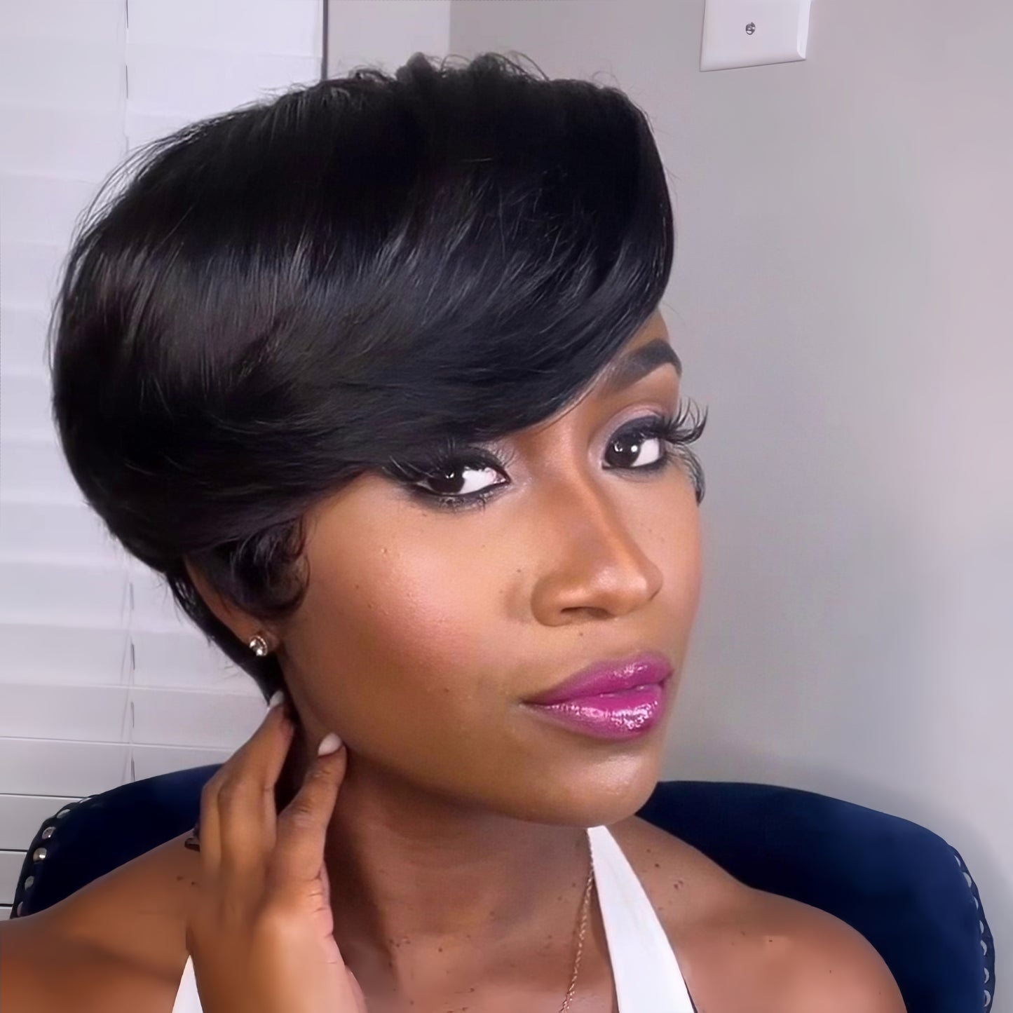 Finger Wave Short Pixie Cut 13×4 Lace Frontal Wig