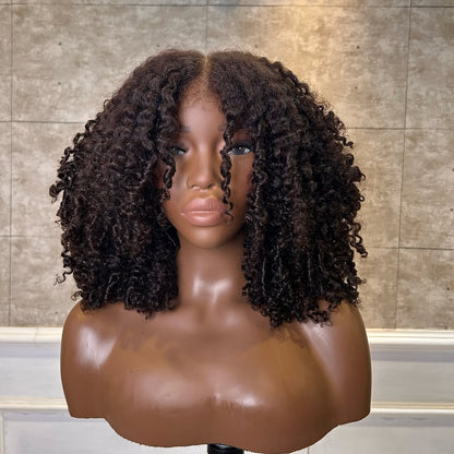 Luxurious Curls HD Lace Closure With 4C Kinky Edges Pre-cut Glueless Wig