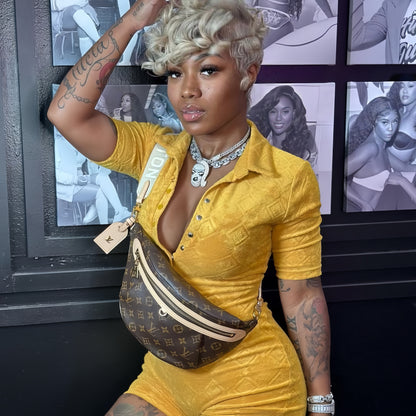613 Short Pin Curly Finger Wave Glueless 13×4 Lace Frontal Wig