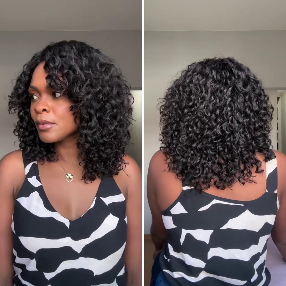 Put On & Go Glueless Voluminous Jerry Curly Bob Wig