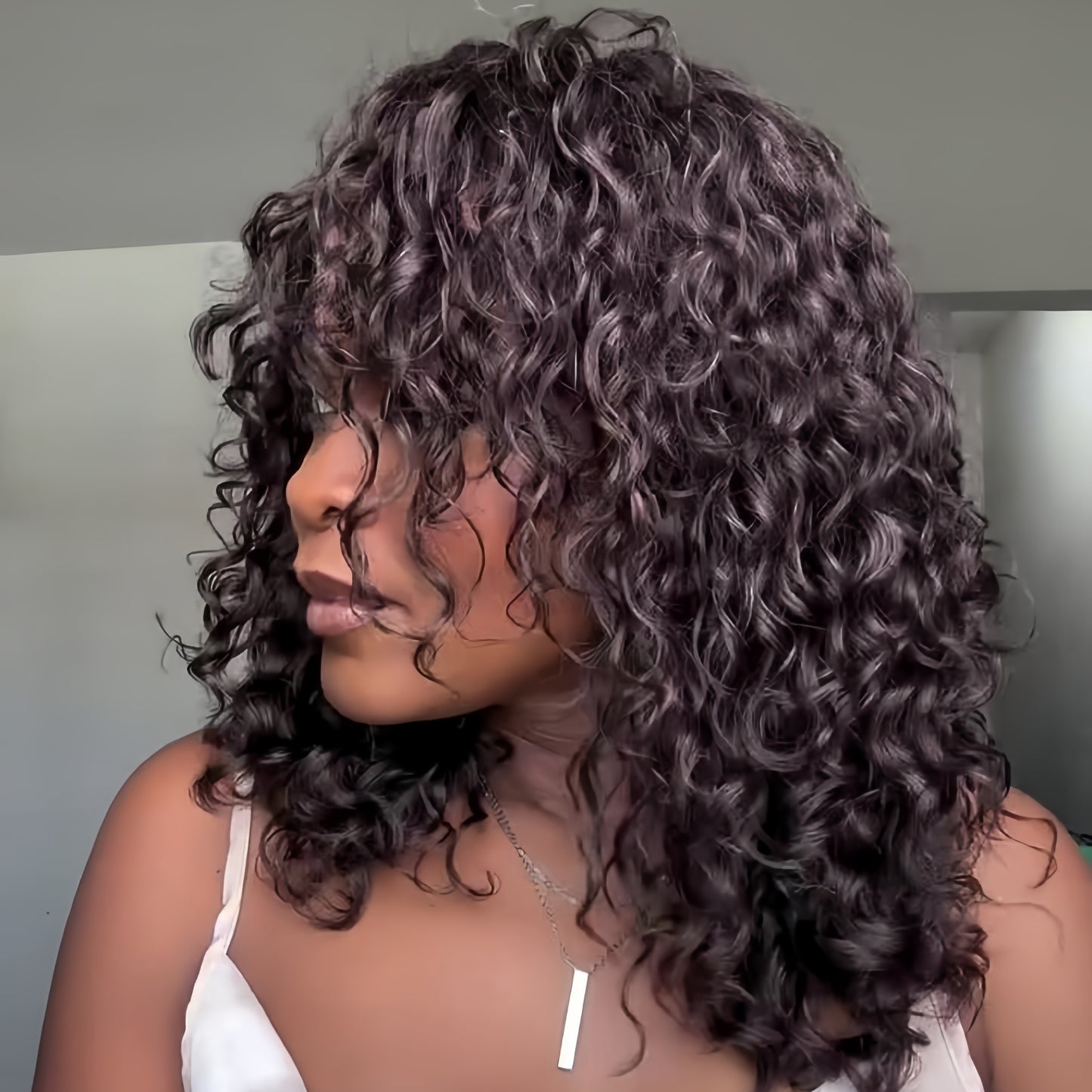 Put On & Go Glueless Voluminous Jerry Curly Bob Wig