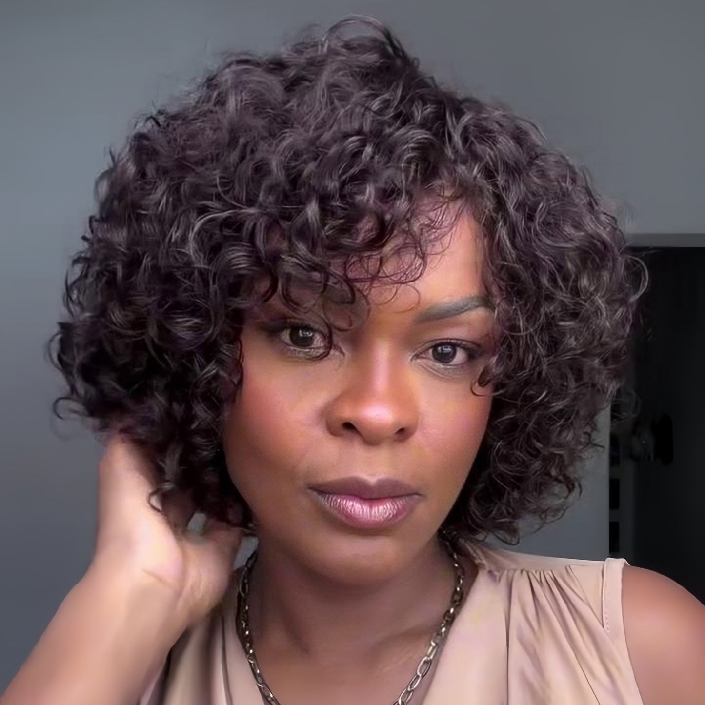 Voluminous Short Cut Curly Bob Wig 100% Human Hair