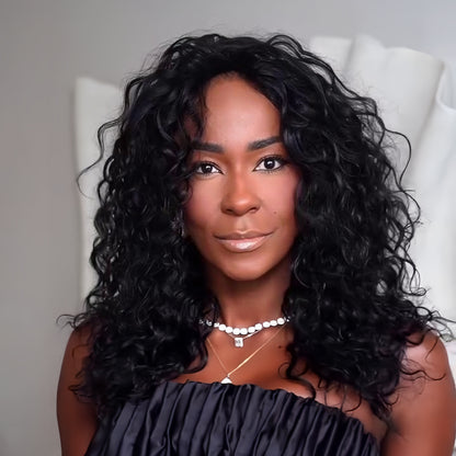 No Lace Glueless Soft Kinky Curly Wig 100% Human Hair