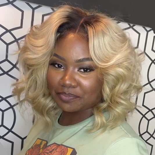 613 Honey Blonde Highlight Loose Wave 5×5 Lace Closure Wig