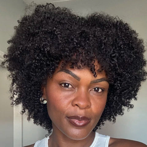 Put On & Go Glueless Short Afro Curly Bob Wig