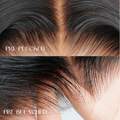 Full Lace Natural Black Short Layered Cut Wig With Bang