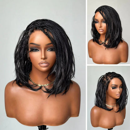 Gorgeous Full Lace Knotless Boho Braided French Curls Invisi Drawstring Wig