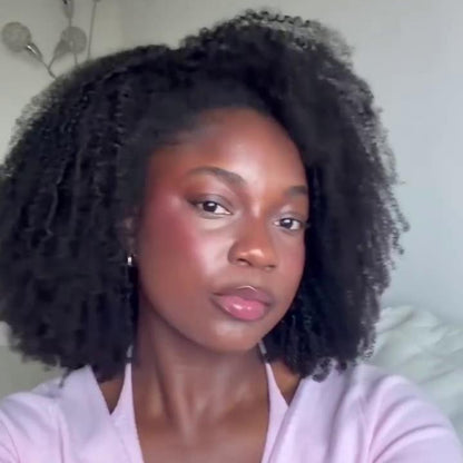 Full Voluminous Afro Kinky Curly Invisible Drawstring Half Wig