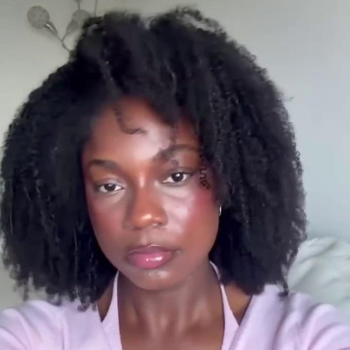 Full Voluminous Afro Kinky Curly Invisible Drawstring Half Wig